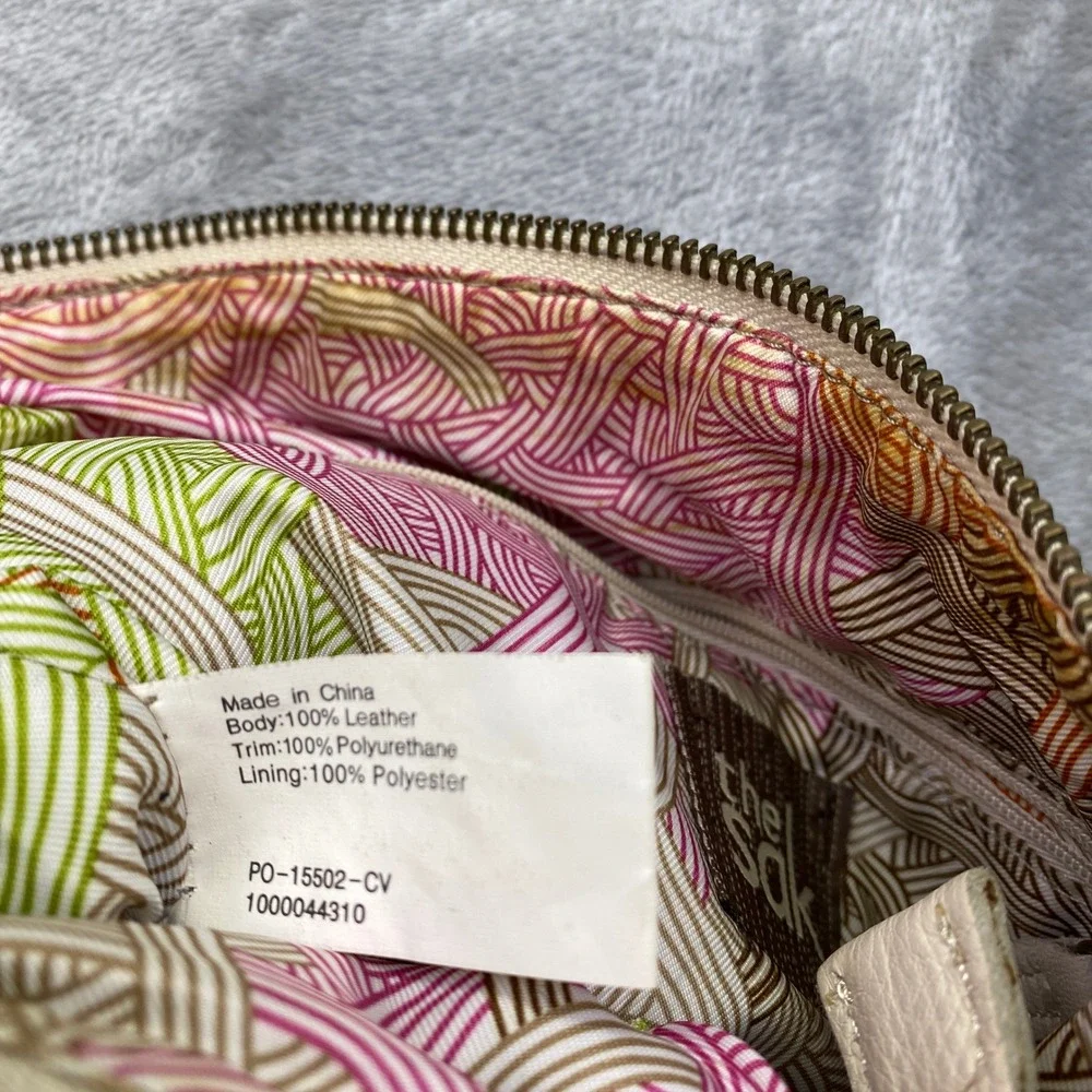 The Sak Pale Pink Leather Crossbody Bag Flap Zip Pockets Adjustable Strap‎